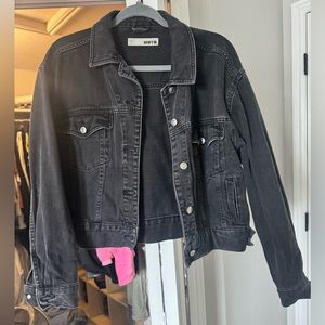 Black denim jacket